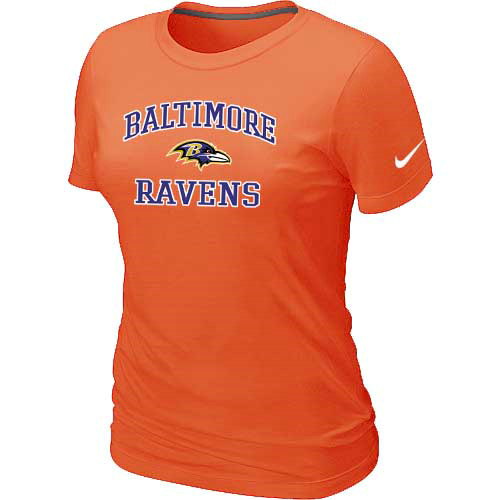 Nike Baltimore Ravens Women's Heart & Soul NFL T-Shirt - Orange